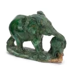 figura de elefantes fabricado con mineral de verdelita