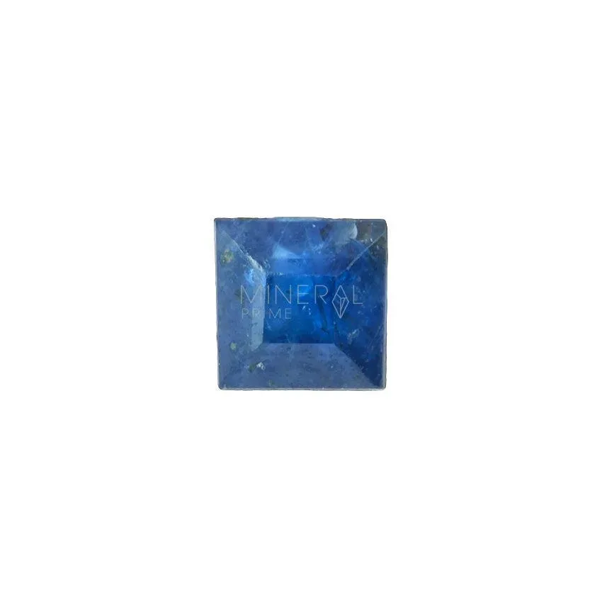 gema natural de zafiro de color azul tallado en forma cuadrada