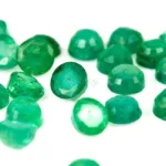 gemas de esmeralda naturales talladas con corte circular