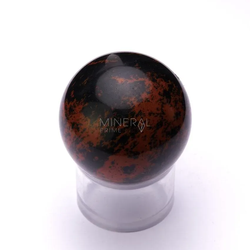 mineral de obsidiana caoba pulido en forma de huevo