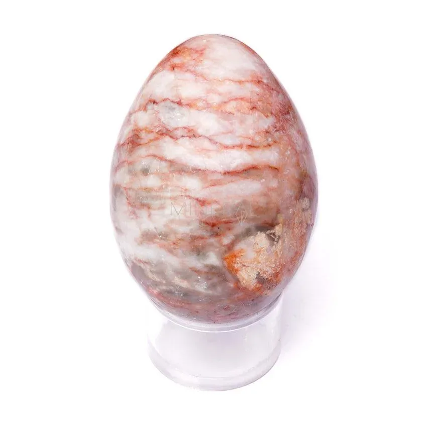 mineral de jaspe bandeado pulido en forma de huevo