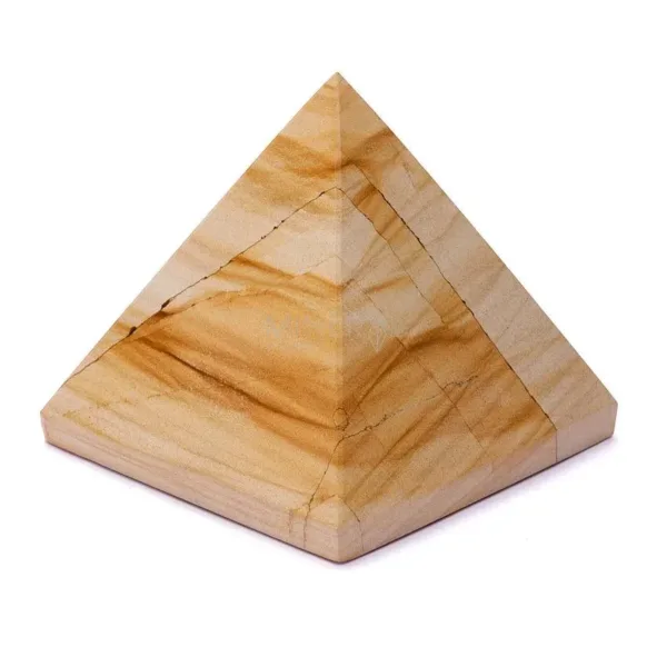 mineral de jaspe paisina pulido en forma de piramide