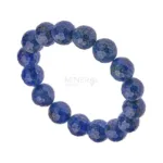 pulsera con esferas de mineral de lapislazuli