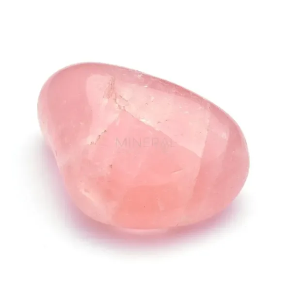 rodado de mineral de cuarzo rosa pulido