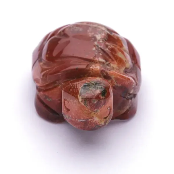 figura de tortuga fabricada con mineral de jaspe sardo