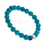 pulsera de plata y mineral de turquesa