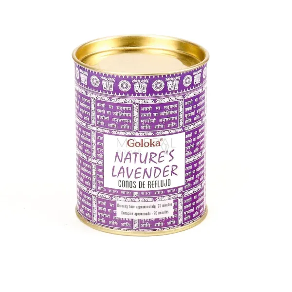 caja goloka de conos de reflujo natures lavender