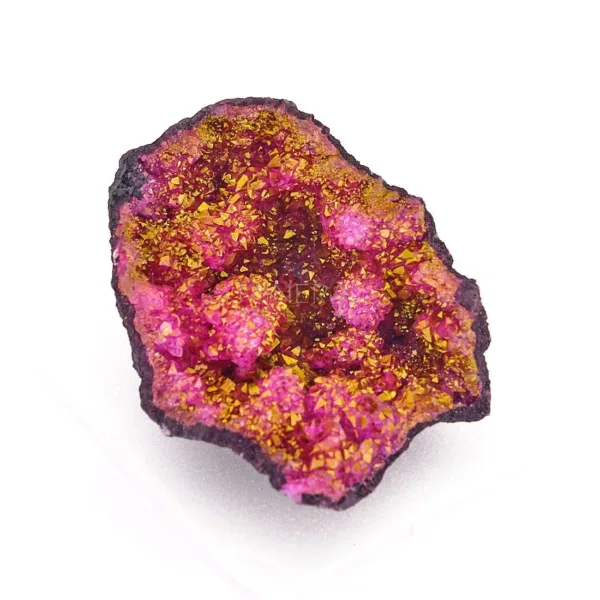 geoda cuarzo amarillo y rosa piedra mieneral en bruto