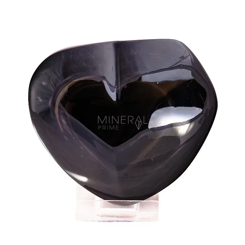 corazones mineral de obsidiana arcoíris negro mineral en bruto