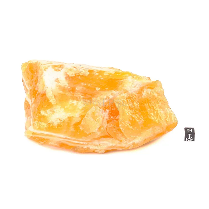 drusa calcita naranja mineral en bruto
