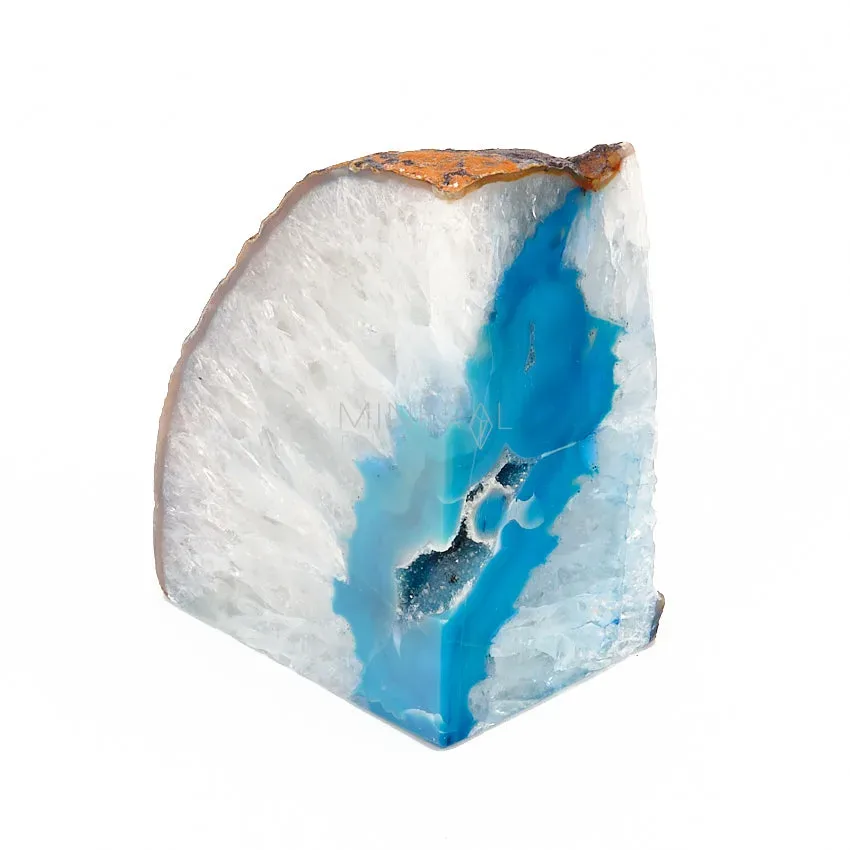 agata azul geoda mineral en bruto