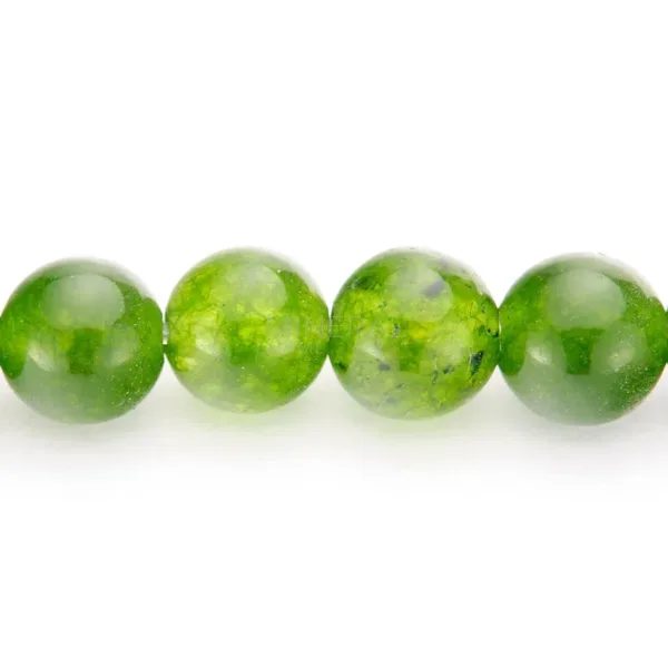 cuentas de hilo de mineral de jade jadeita verde