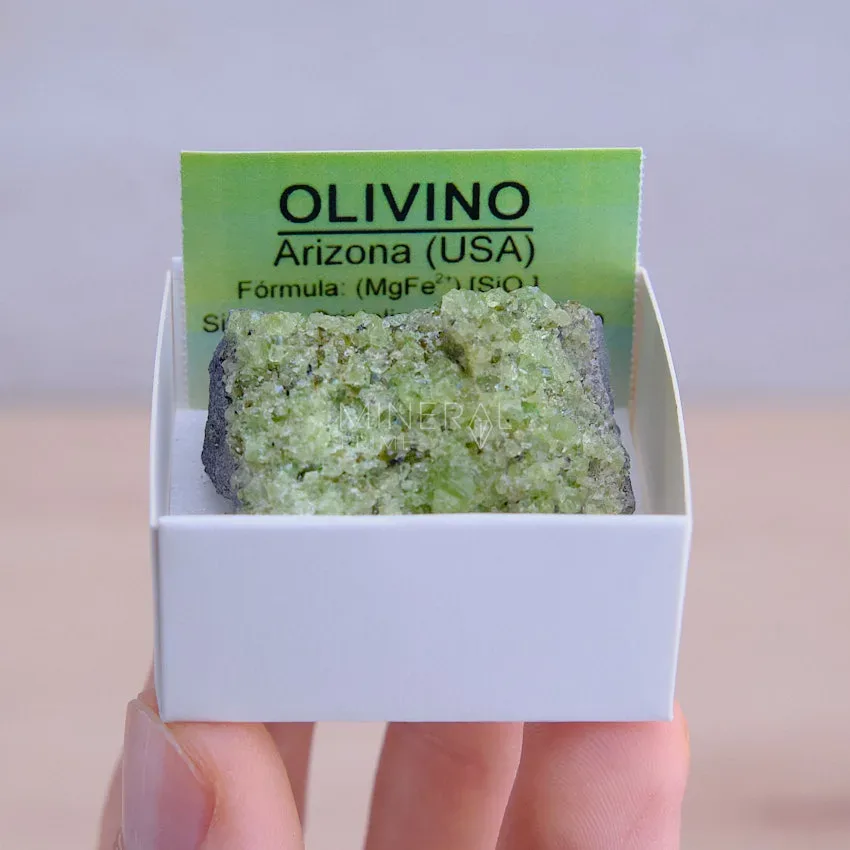 comprar mineral de coleccion drusa de olivino en bruto