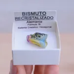 mineral de coleccion bismuto recristalizado en bruto natural