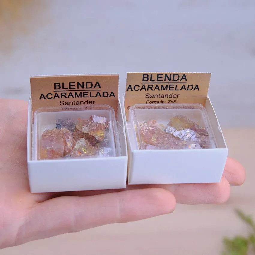 mineral de coleccion blenda acaramelada en bruto piedra