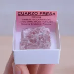 mineral de coleccion cuarzo fresa en bruto natural