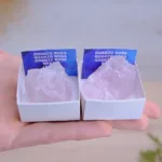 mineral de coleccion cuarzo rosa en bruto piedra
