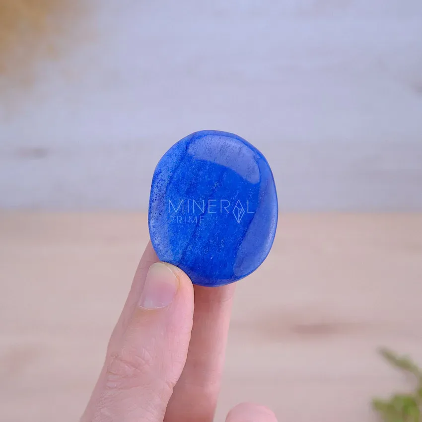 mineral rodado plano de cuarzo azul precio