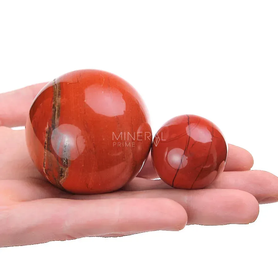 esfera de jaspe rojo