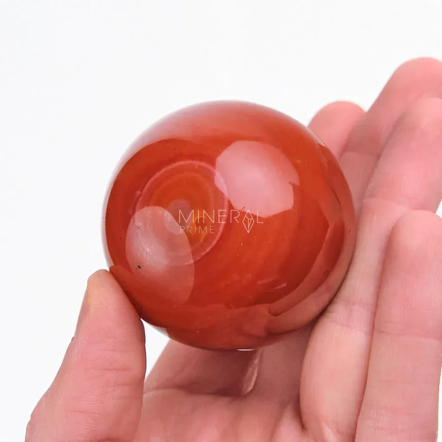 esfera de agata cornalina mineral