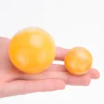esfera de calcita naranja natural