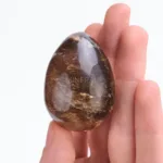 huevo de cuarzo ahumado mineral