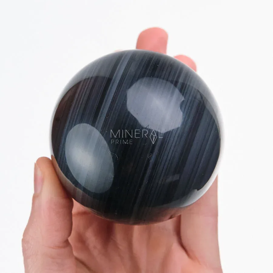piedra esfera de obsidiana bandeada