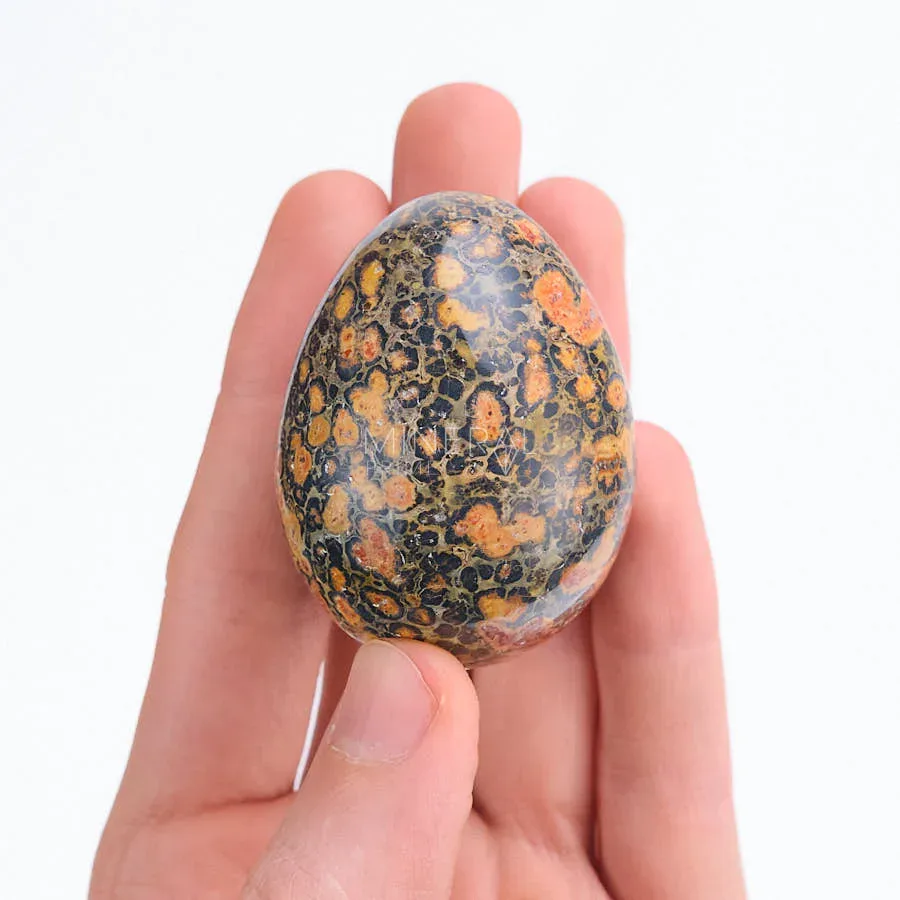 piedra huevo de jaspe leopardo