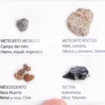 coleccion de tres meteoritos y tectita propiedades