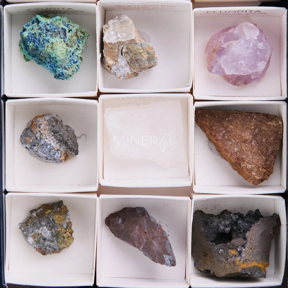coleccion minerales de asturias · cajas x cm mineral