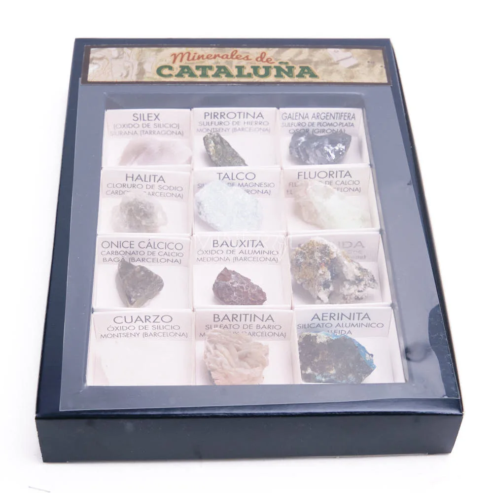 coleccion minerales de cataluna · cajas x cm propiedades