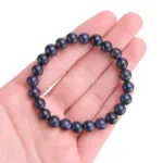 comprar pulsera de esferas de aventurina oro azul mm