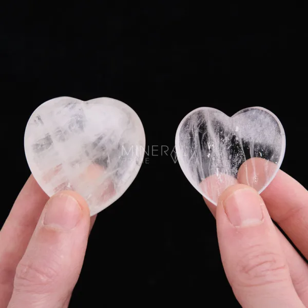 corazon de cuarzo blanco cristal de roca · fino natural