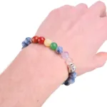 joya pulsera de esferas de los chakras con sodalita mm