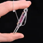 pendulo vara de poder con rubi y cuarzo cristal de roca propiedades