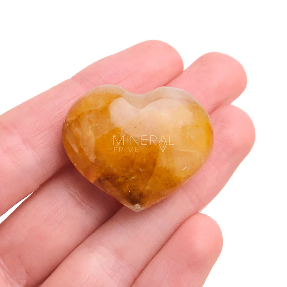 piedra corazon de cuarzo dorado