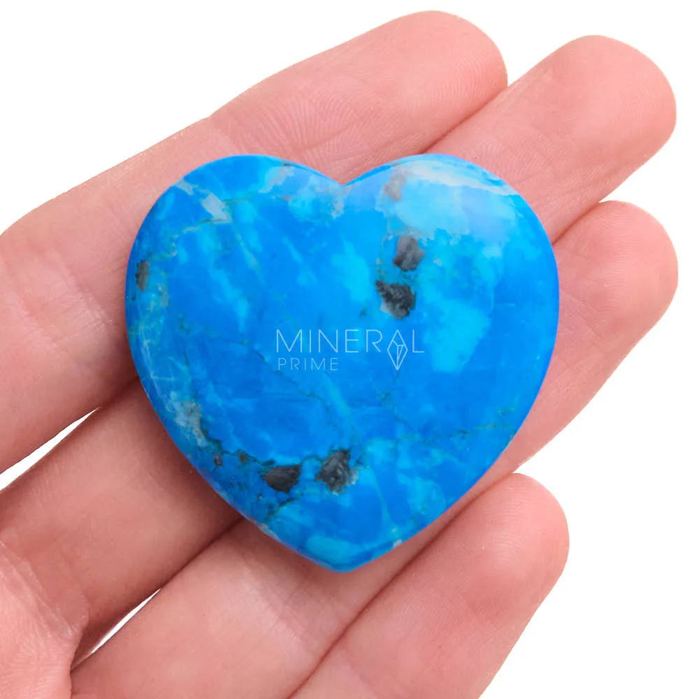 piedra corazon de howlita azul · fino
