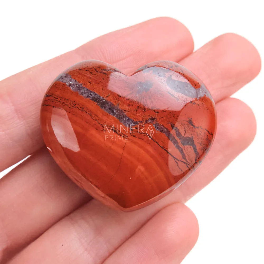 piedra corazon de jaspe rojo