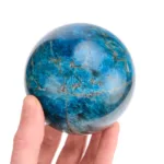 piedra esfera de apatito azul