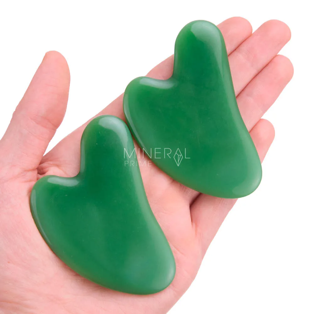 piedra gua sha de cuarzo verde