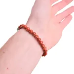 pulsera de esferas de los chakras con jaspe rojo mm mineral