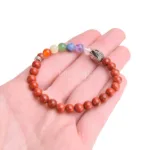 pulsera de esferas de los chakras con jaspe rojo mm precio