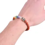 pulsera de esferas de los chakras con jaspe rojo mm propiedades