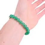 pulsera de los chakras con cuarzo verde reforzado mineral