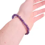 pulsera facetada amatista mm mineral