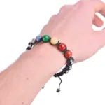 pulsera makrame de los chakras con hematite propiedades